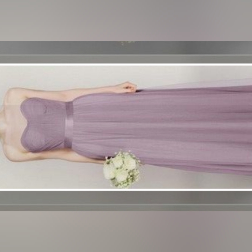 Sweetheart Ruched Bodice and Pleated Long Bridesmaid Dress TBQP248
